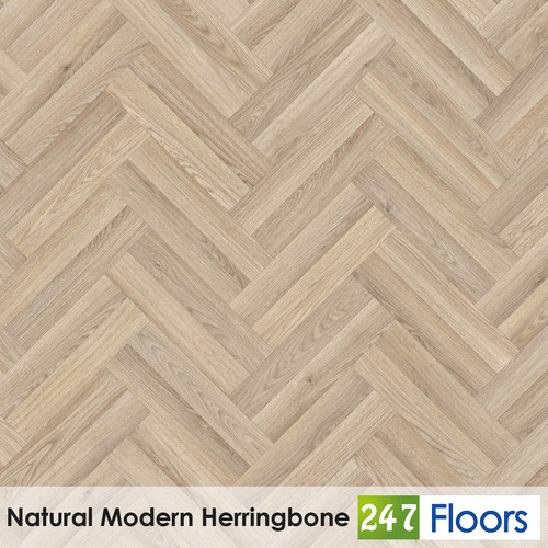 Natural modern herringbone - natural,